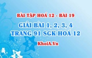 Bài tập Hợp kim: Giải bài 1, 2, 3, 4 trang 91 SGK Hoá 12 bài 19